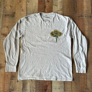 Skin & Bones Long Sleeve Tee With Sunflower Graphic Good Vibrations Print